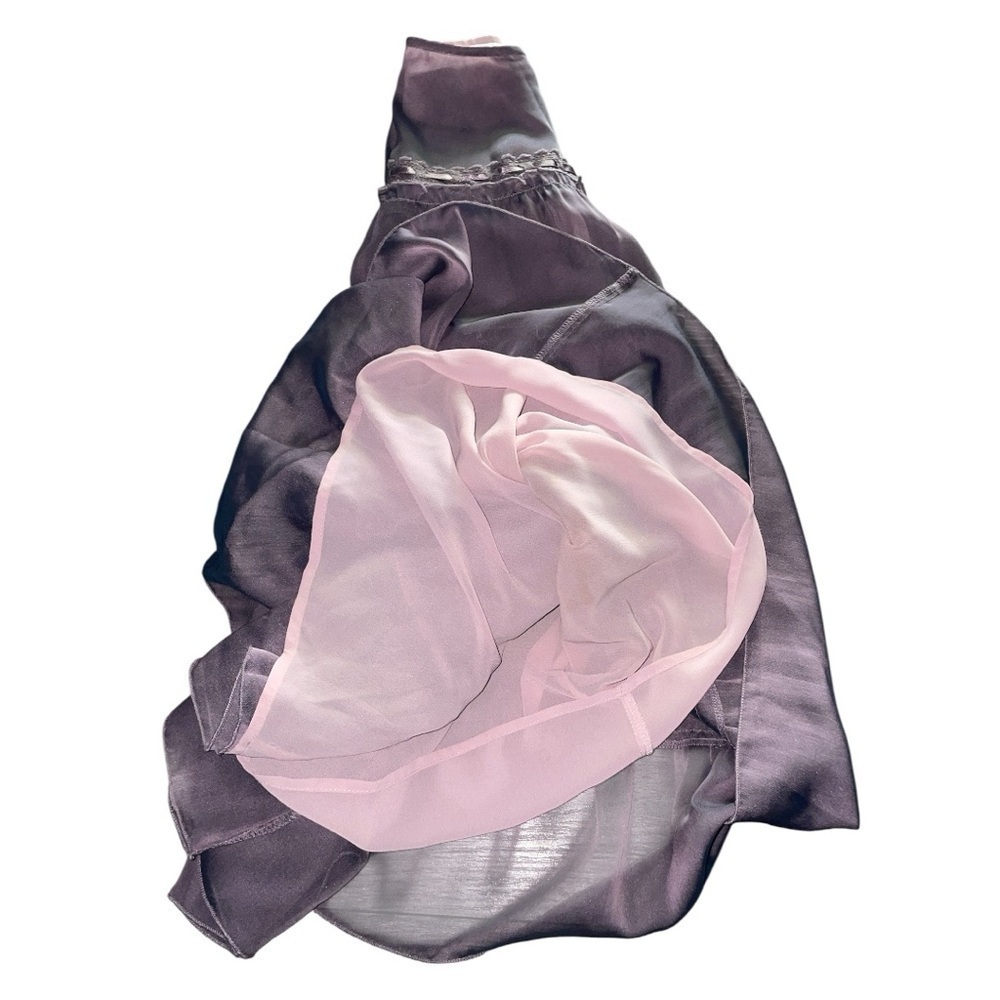 New York & CO. Purple Tiered A-Line Midi Skirt Size 10 Back Zipper. - Picture 7 of 7